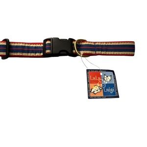 NWT LuLu and Luigi Striped Pet Collar SIZE Large 17-23”